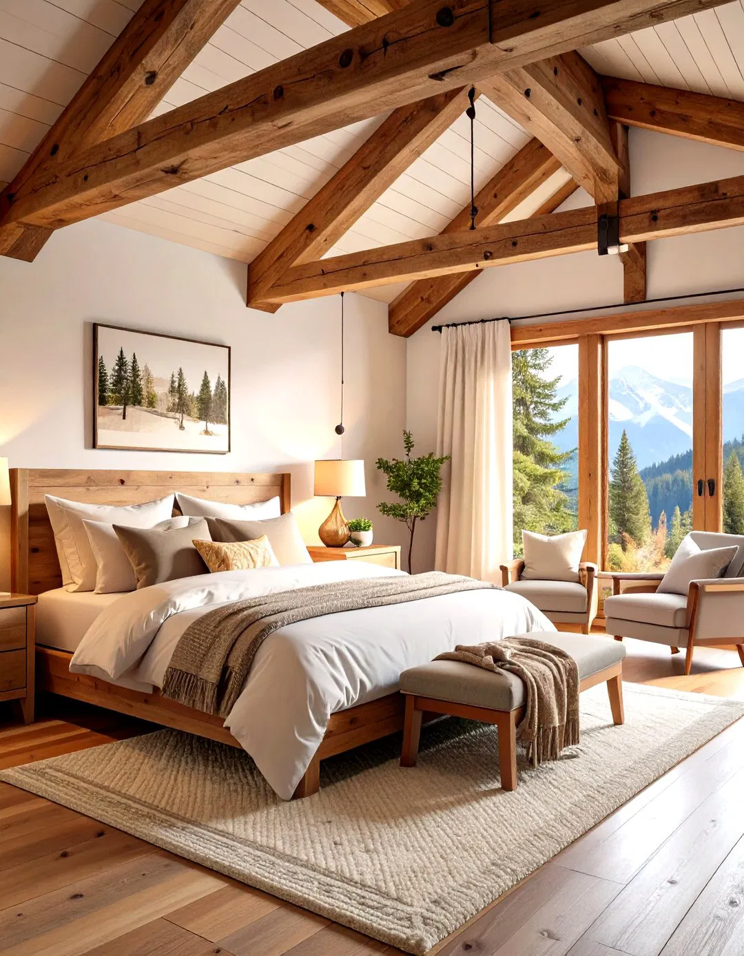 Exposed Beam Ceiling Cabin Style