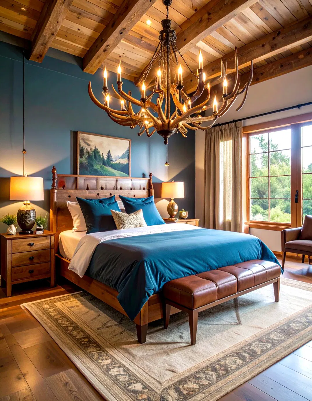 Antler Chandelier Lodge Elegance