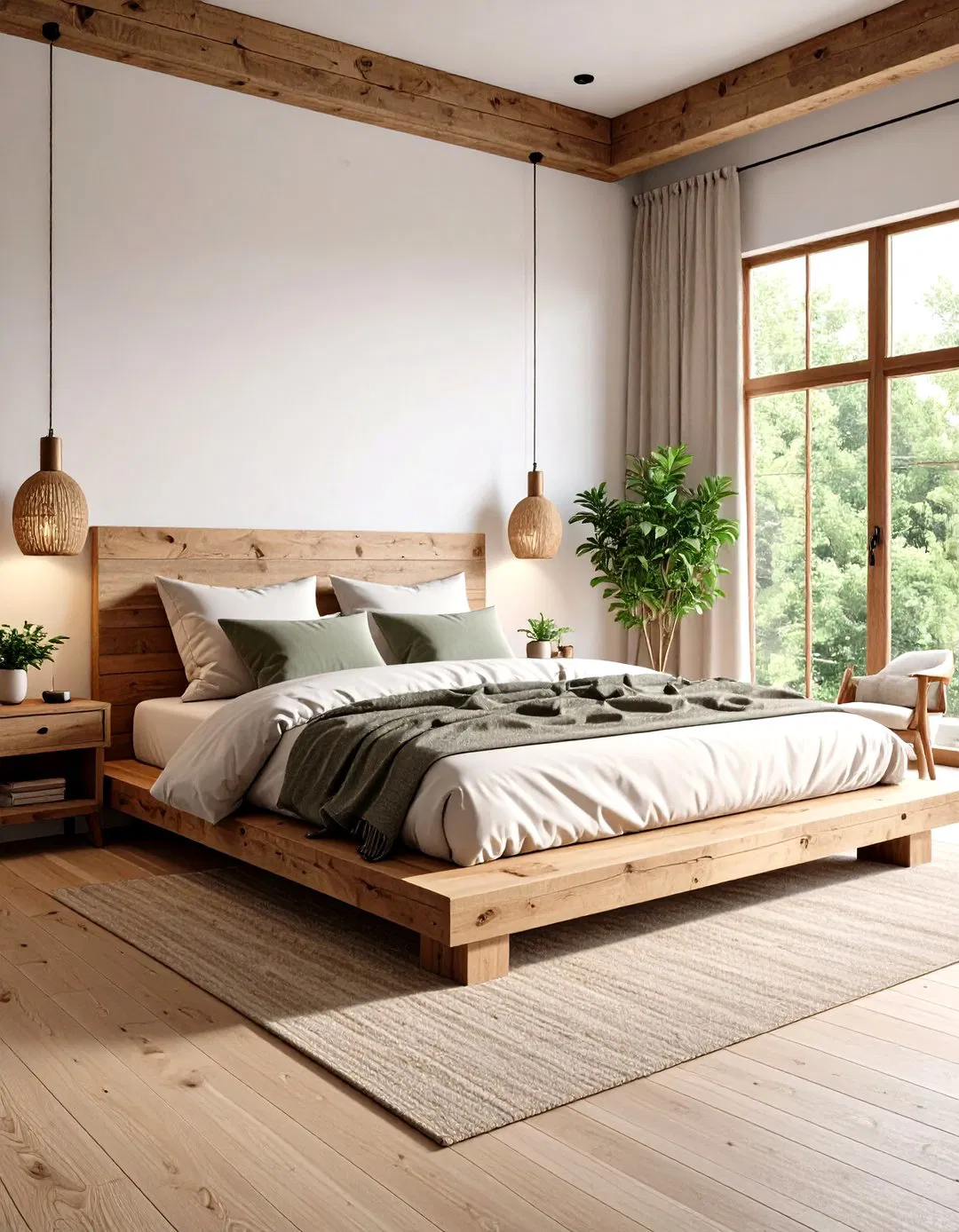 Platform Bed Rustic Minimalism