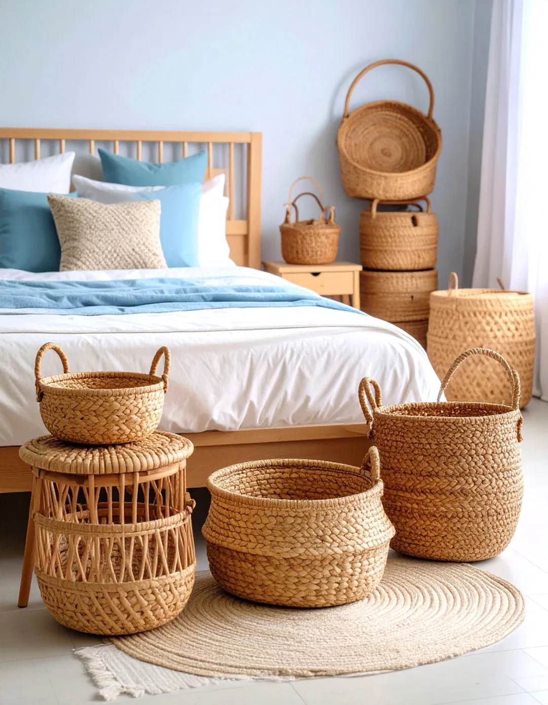 Woven Basket Collection Organization