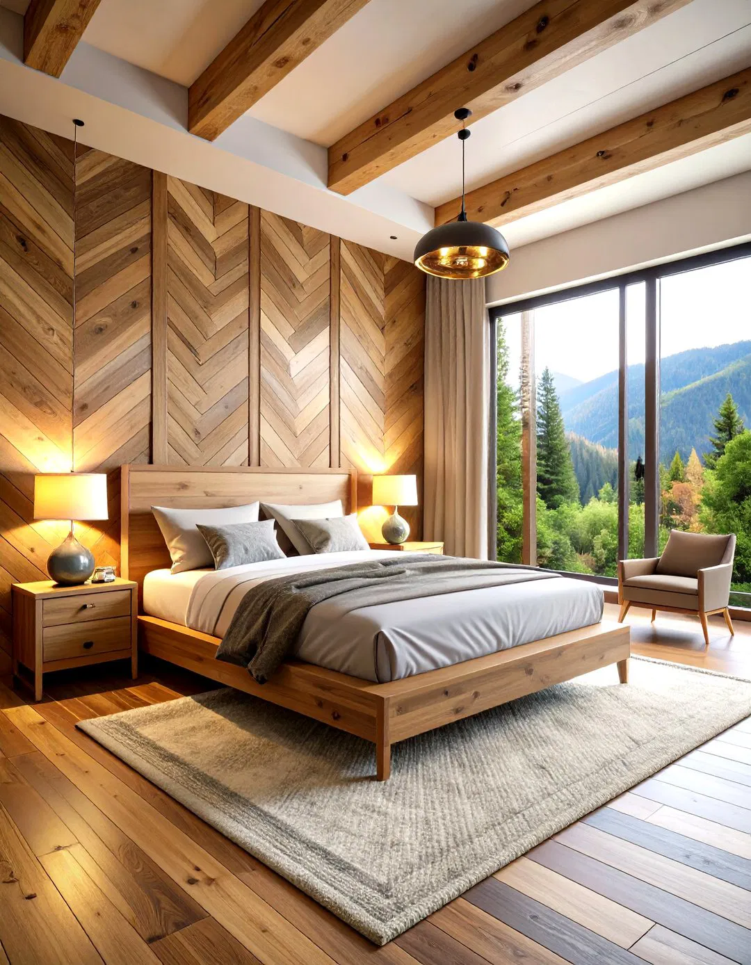 Wood Plank Accent Wall Feature
