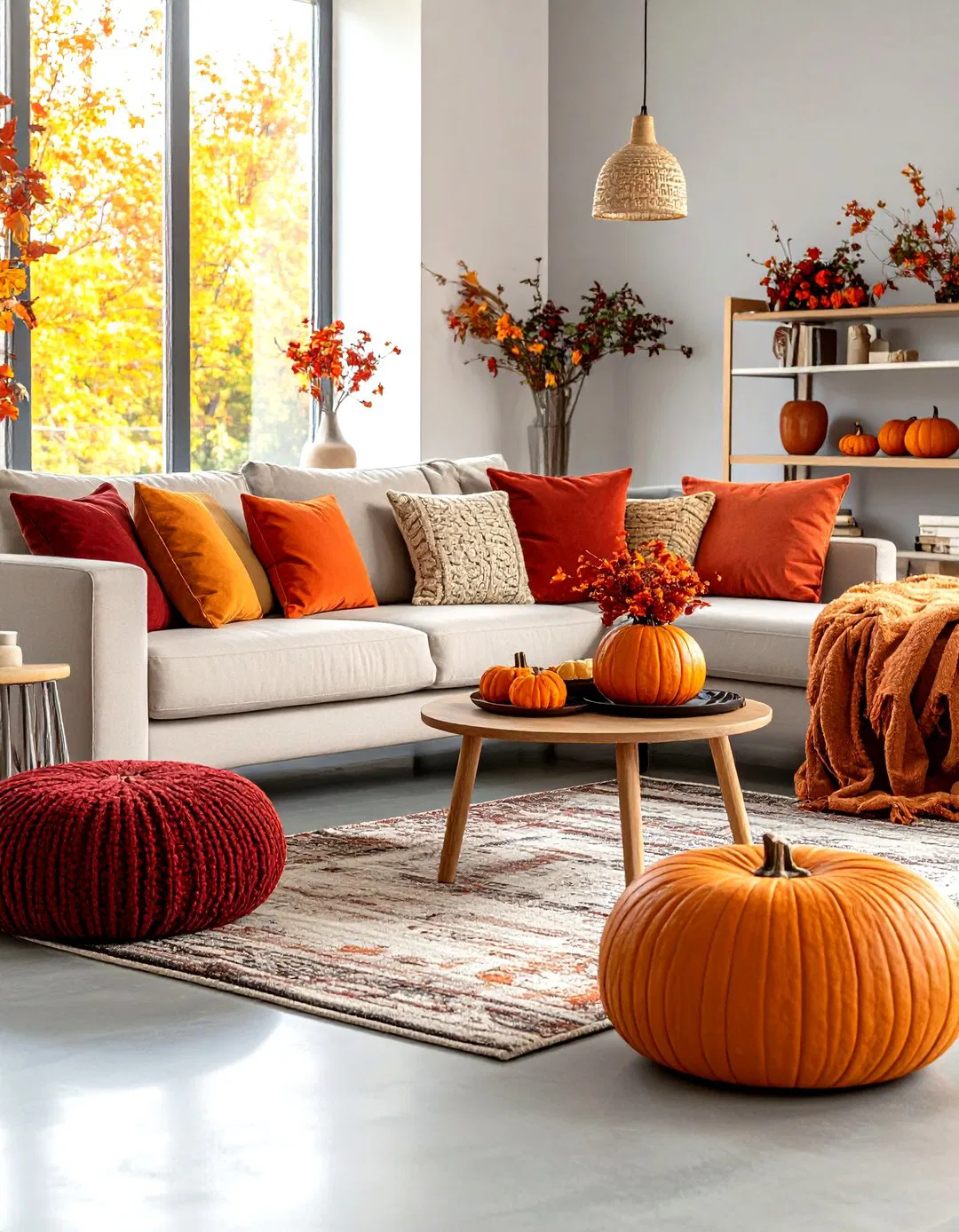 Seasonal Styling for Concrete Living Rooms - Rustic Concrete Floor Living Room Ideas