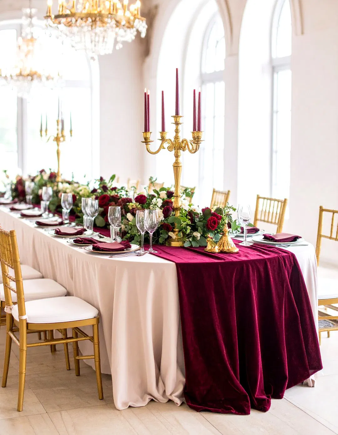 Burgundy Velvet Luxury Wedding