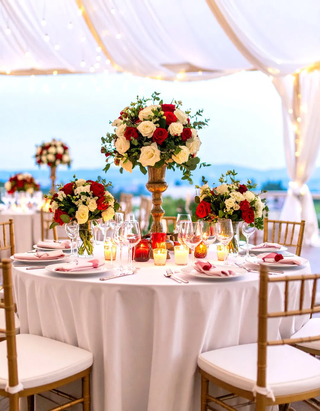 Red and White Valentines Romance Wedding