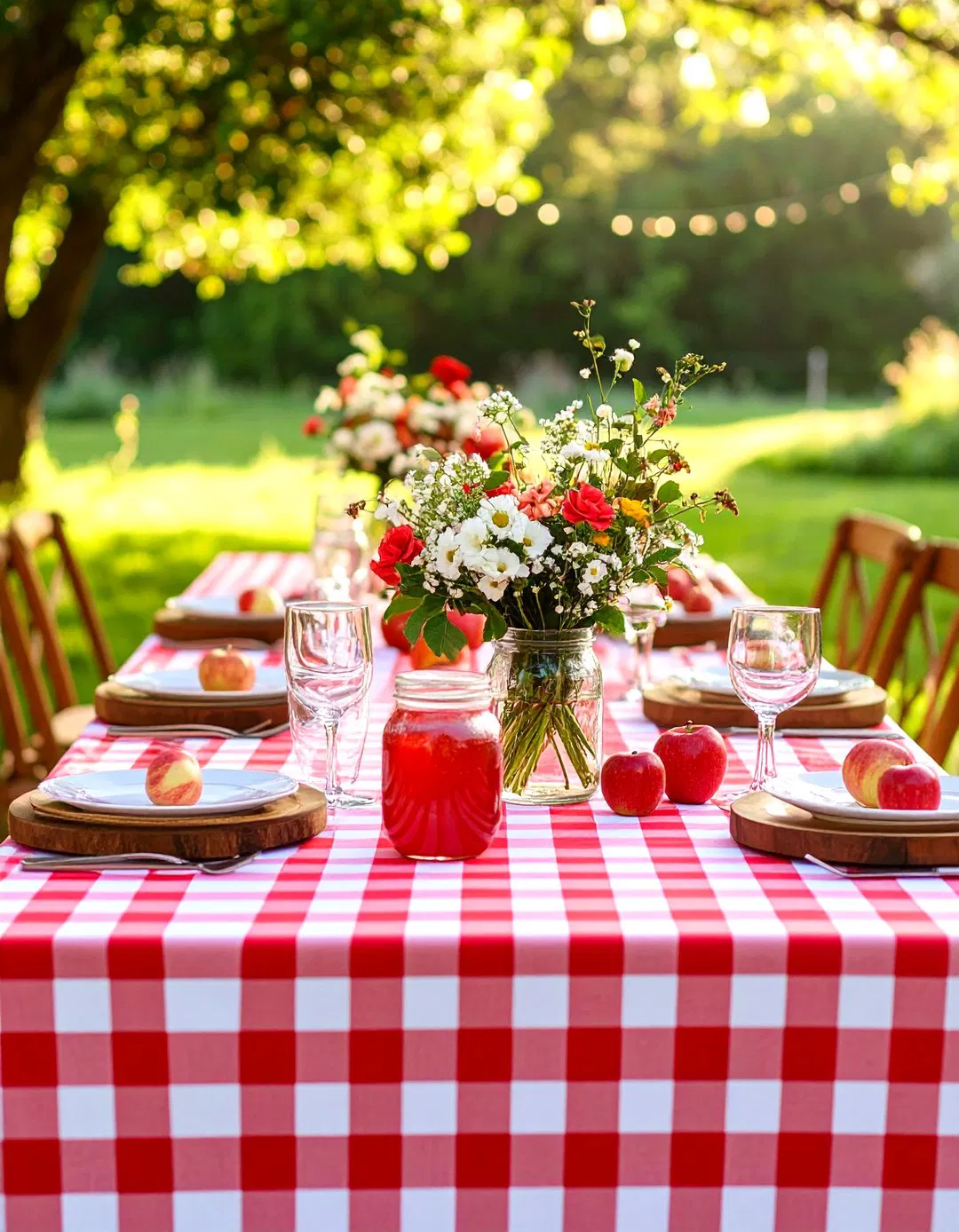 Apple Red Country Chic Wedding