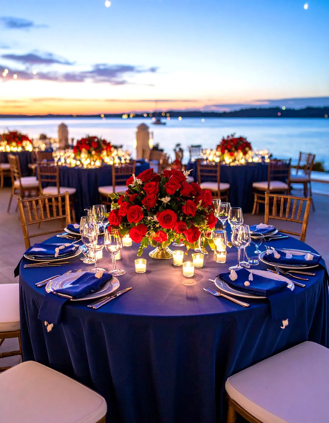 Red and Navy Nautical Wedding