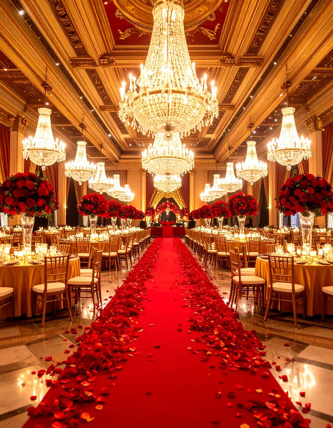 Scarlet Red Ballroom Wedding