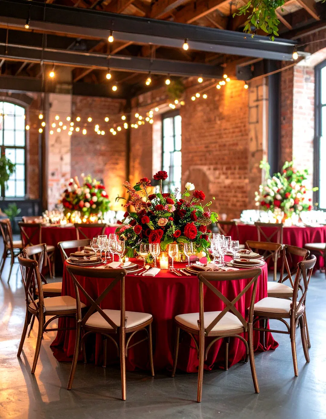 Red and Copper Industrial Wedding