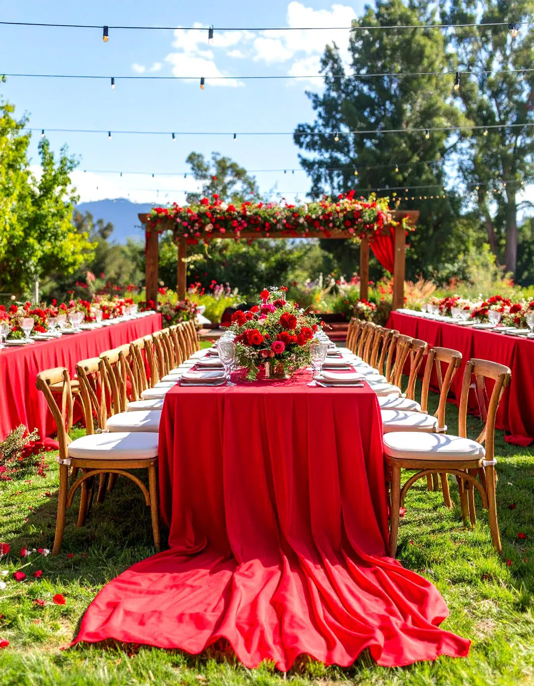 Crimson Red Bohemian Wedding