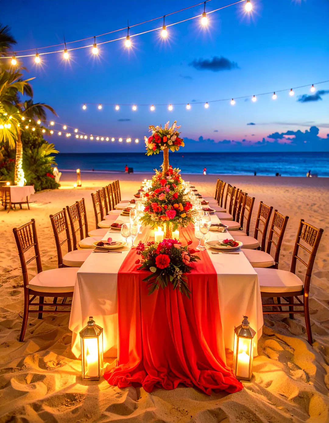 Coral Red Beach Wedding