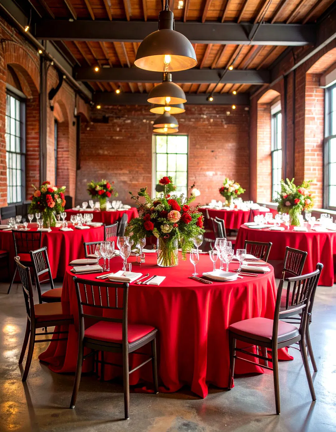 Brick Red Urban Loft Wedding