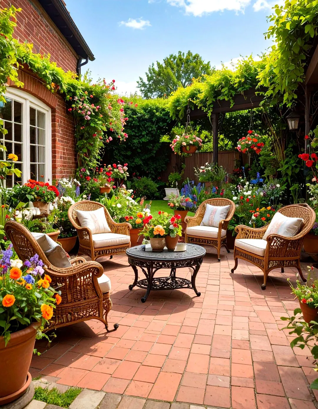 Victorian Red Brick Garden Walkway