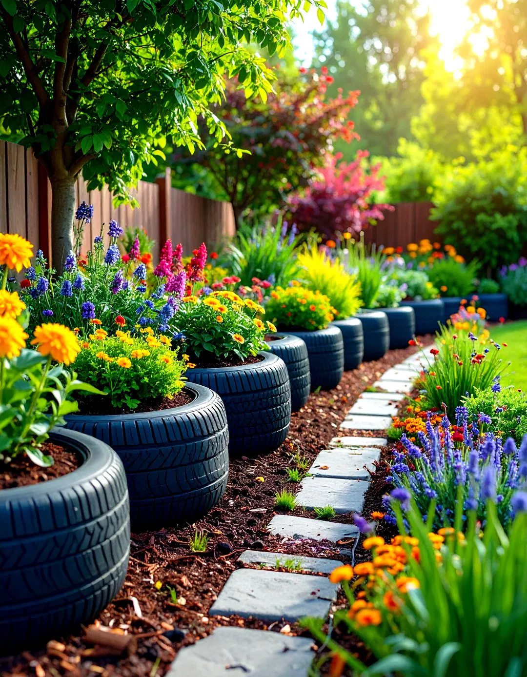 Tire Garden Borders