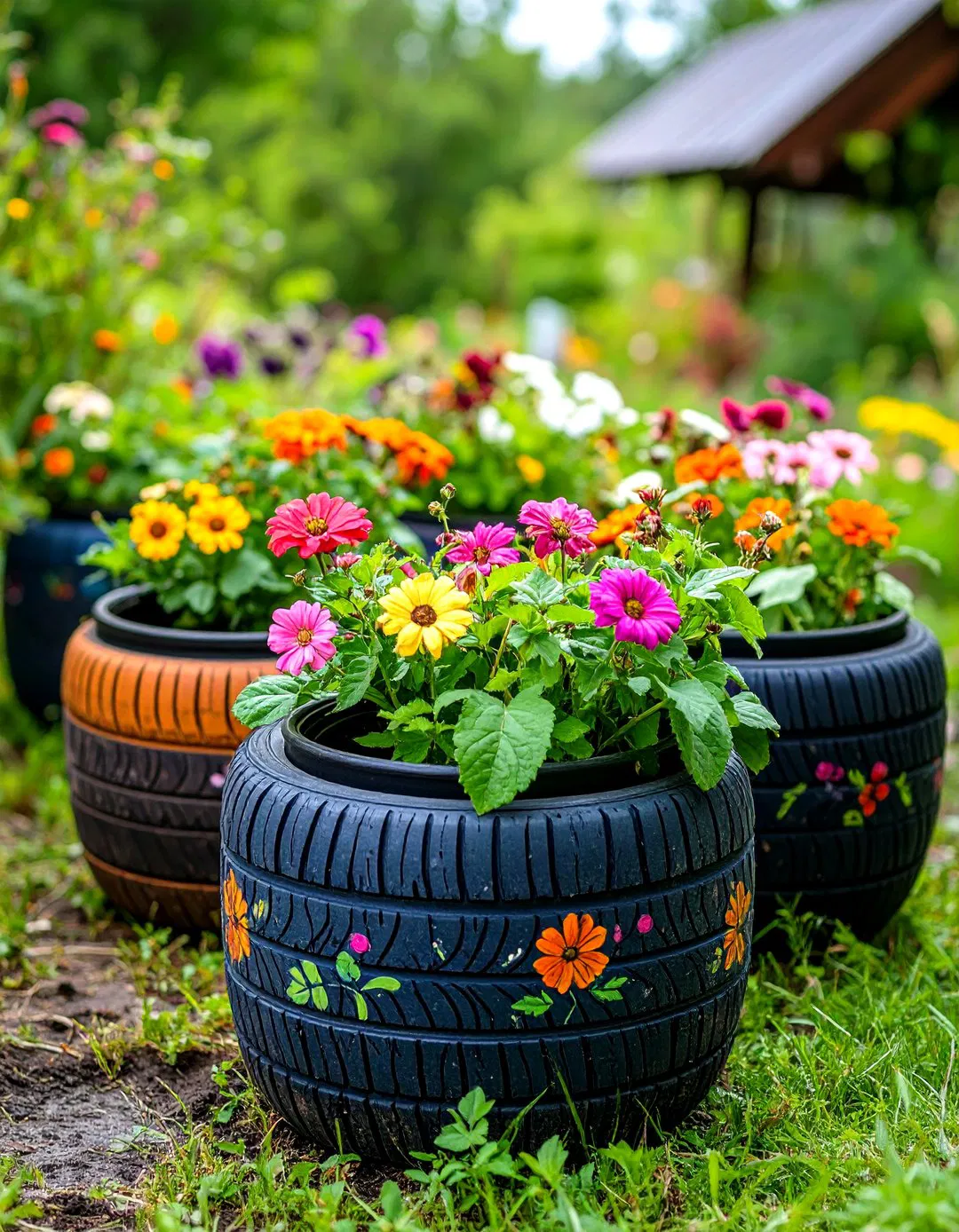Teacup Tire Planters