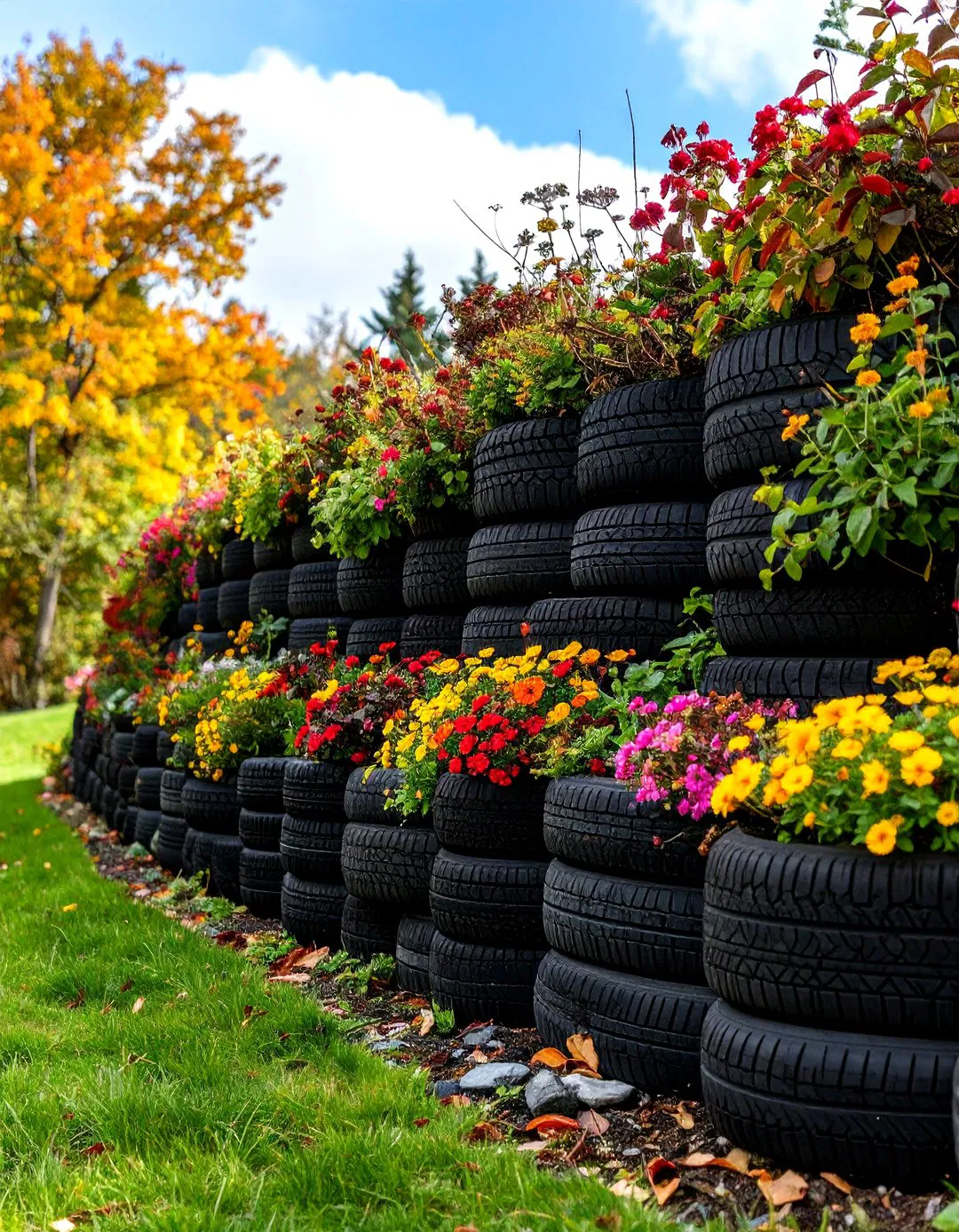 Tire Retaining Walls