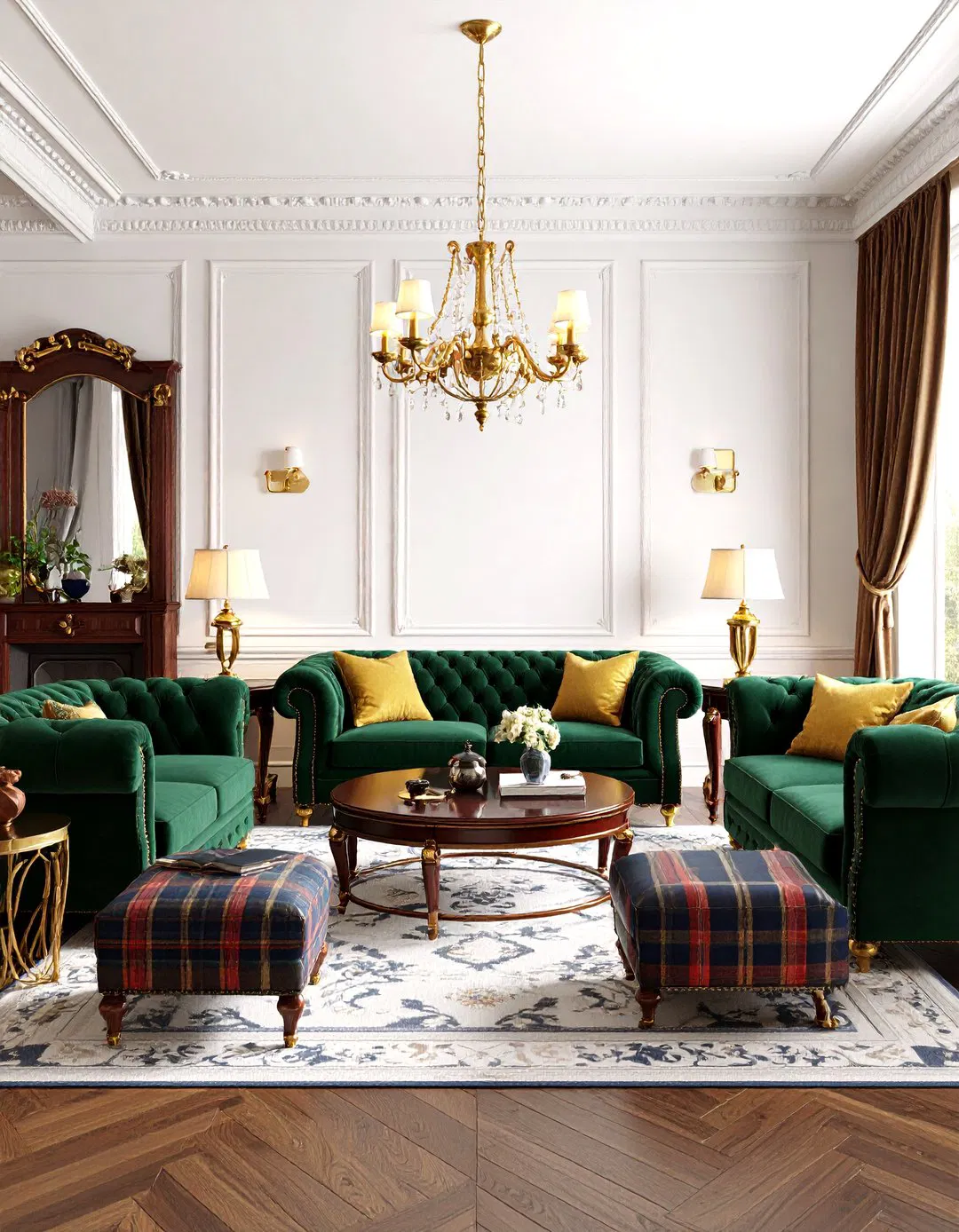 Traditional Preppy Club Room