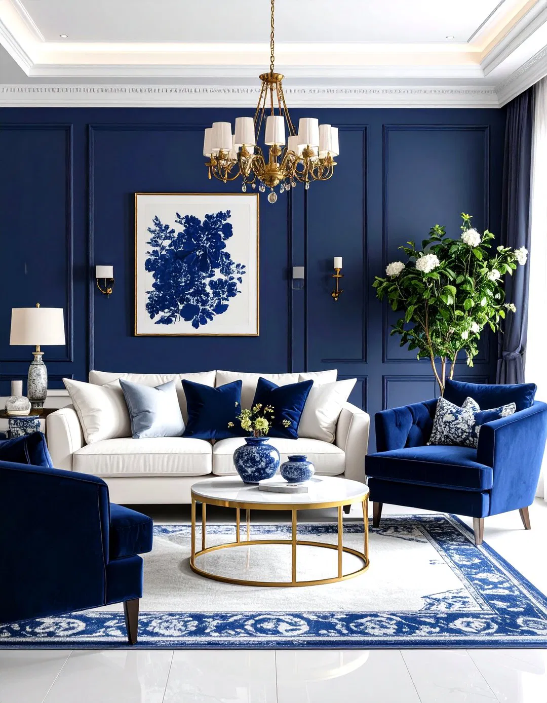 Monochromatic Navy Elegance