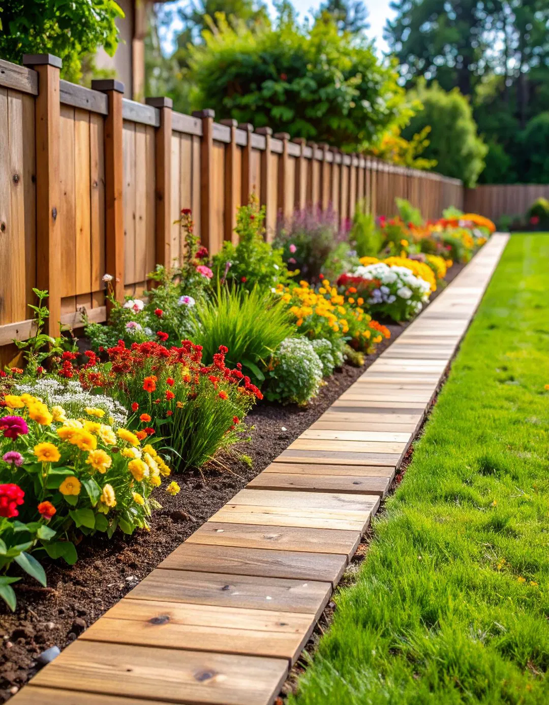 Reclaimed Wood Shingle Garden Edging