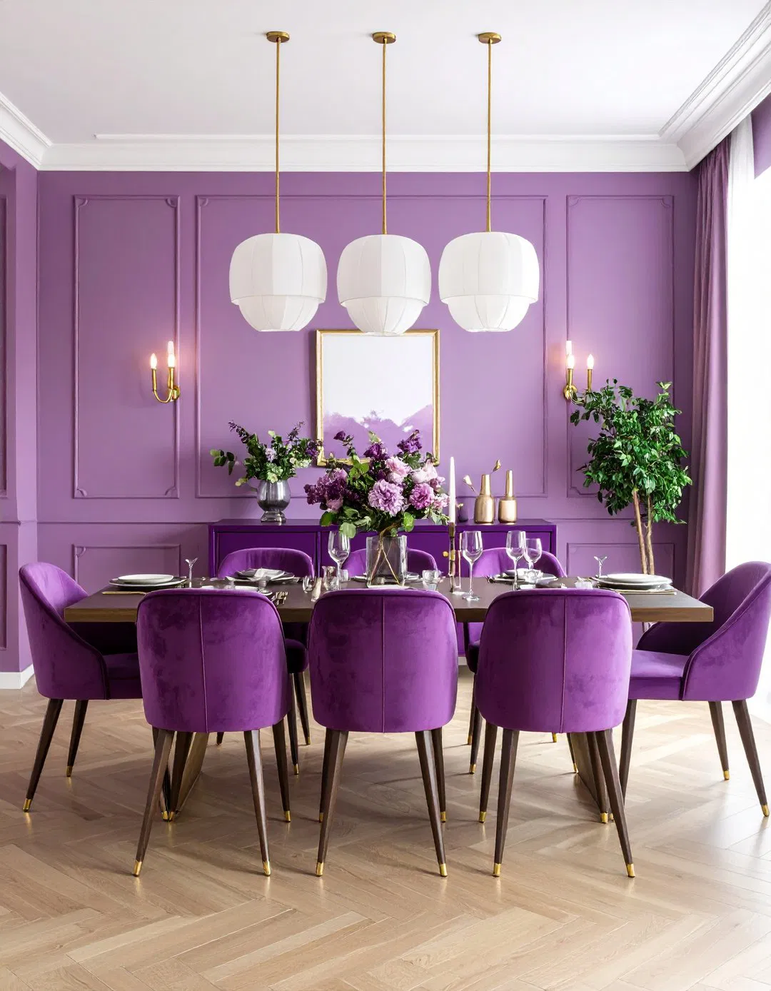 Plum Colored Dining Room Buffet