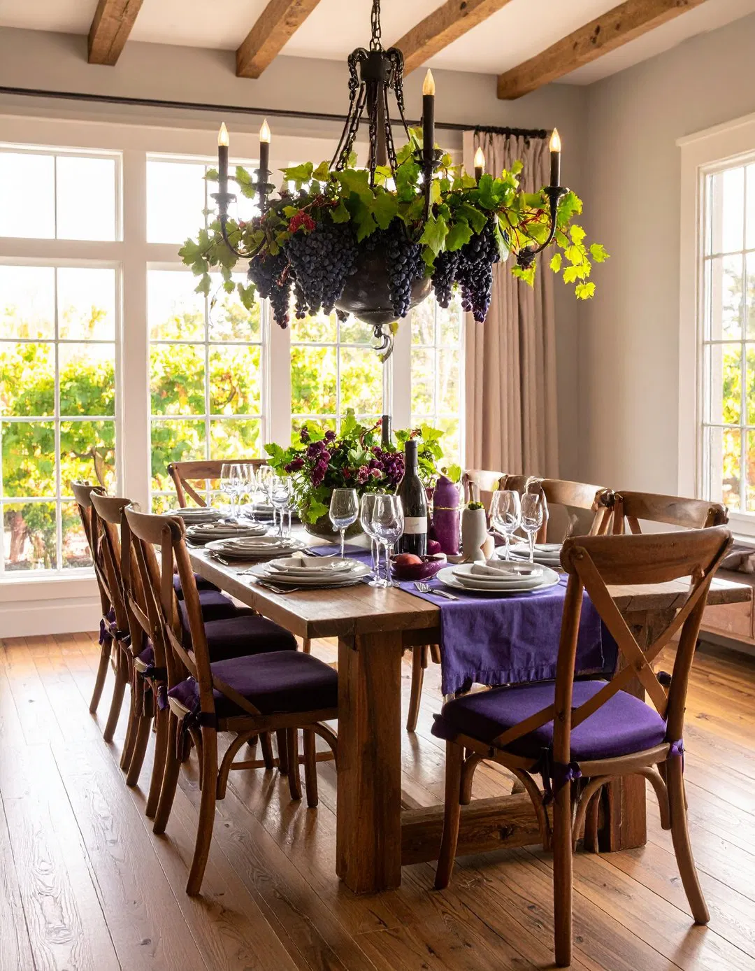 Grape Vine Themed Dining Decor