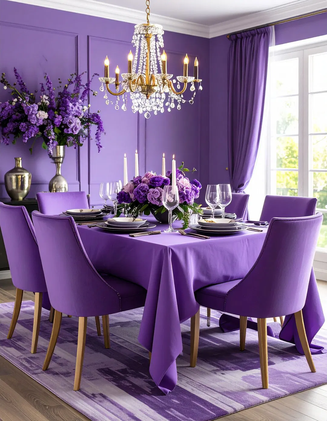Mixed Purple Shade Dining Room Palette