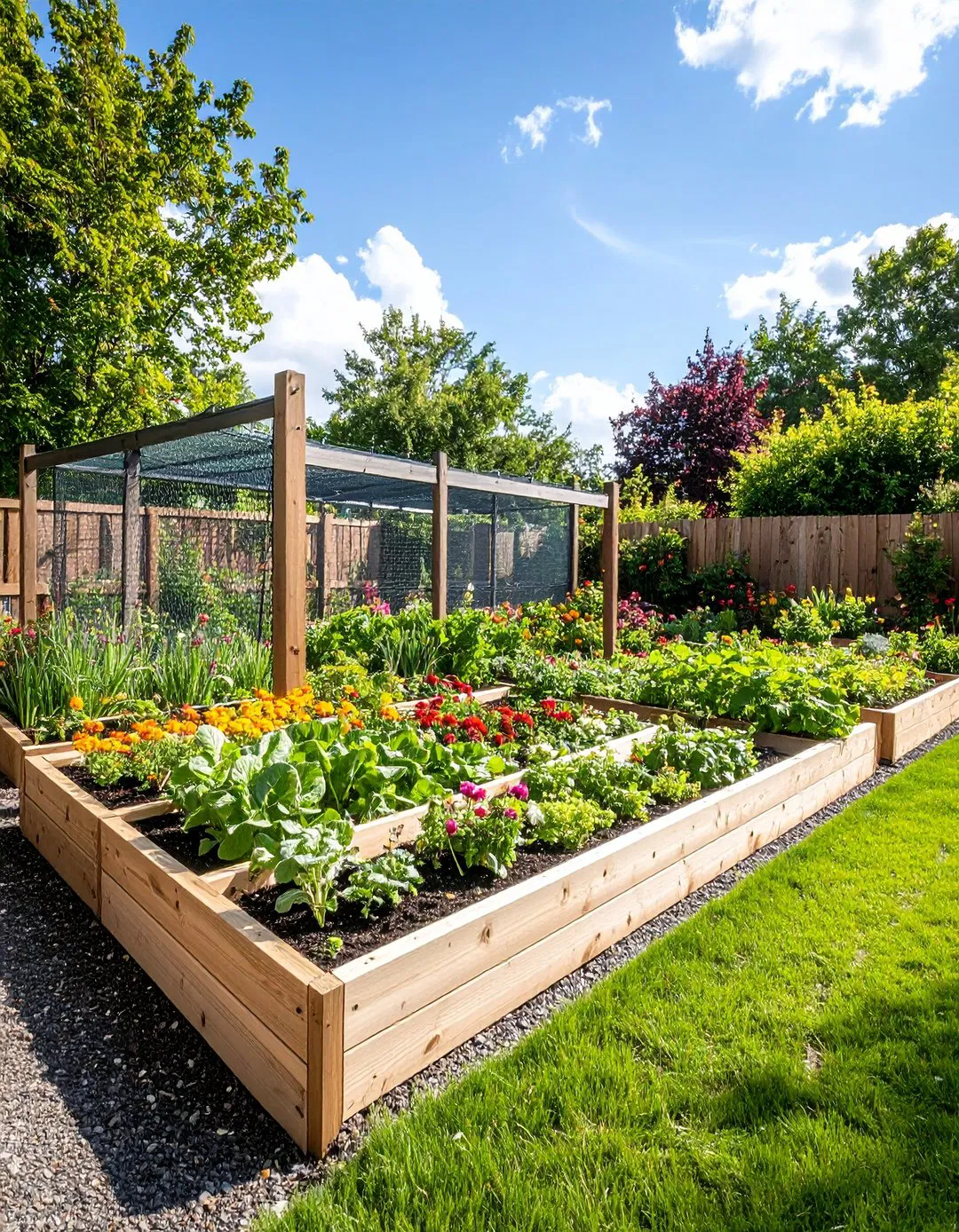 Raised Bed with Deer and Pest Protection