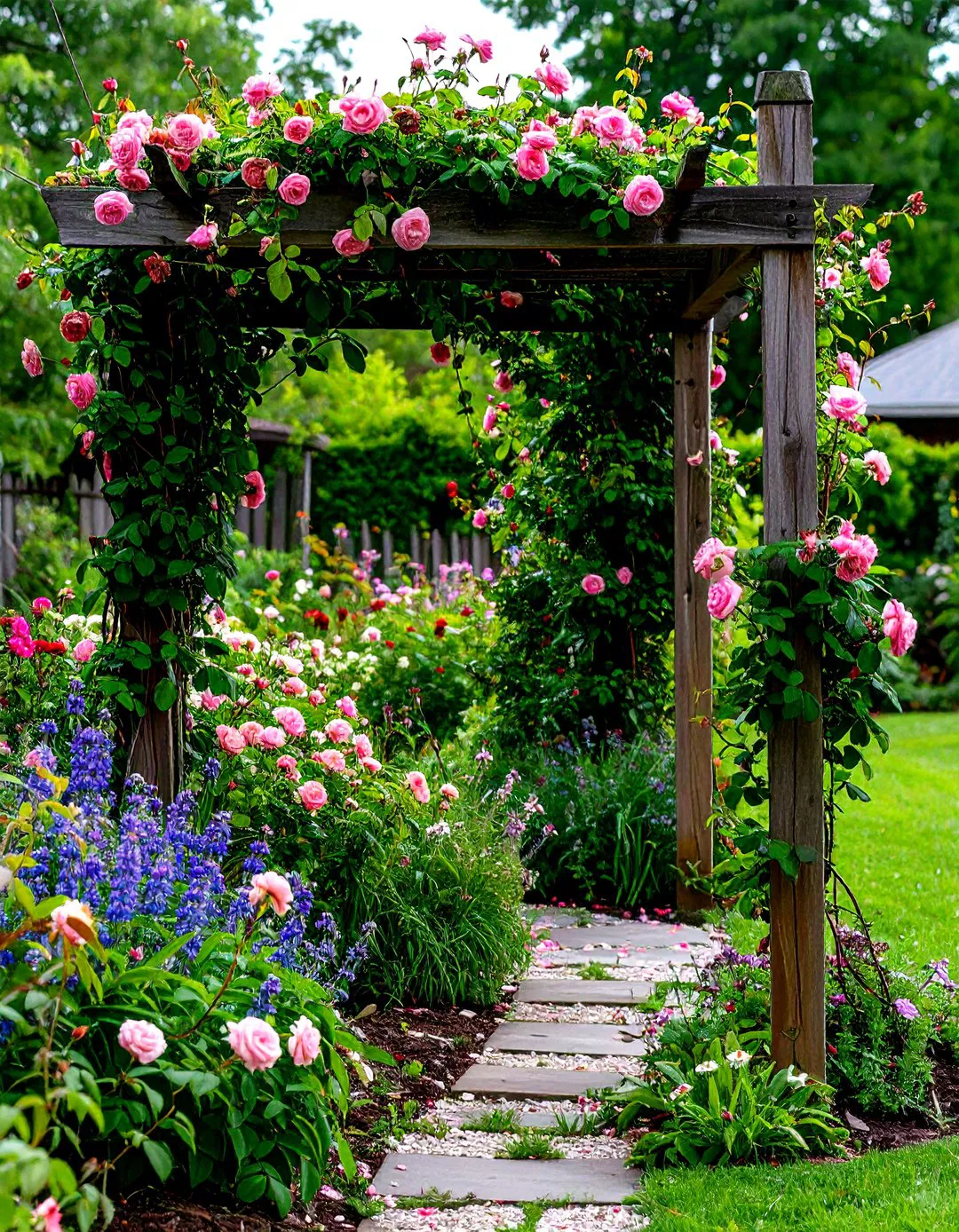 Rose and Clematis Partnership Garden