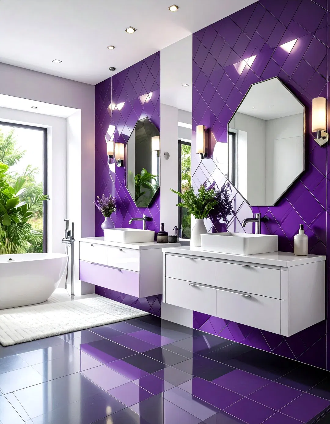 Bold Amethyst - Purple Bathroom Ideas