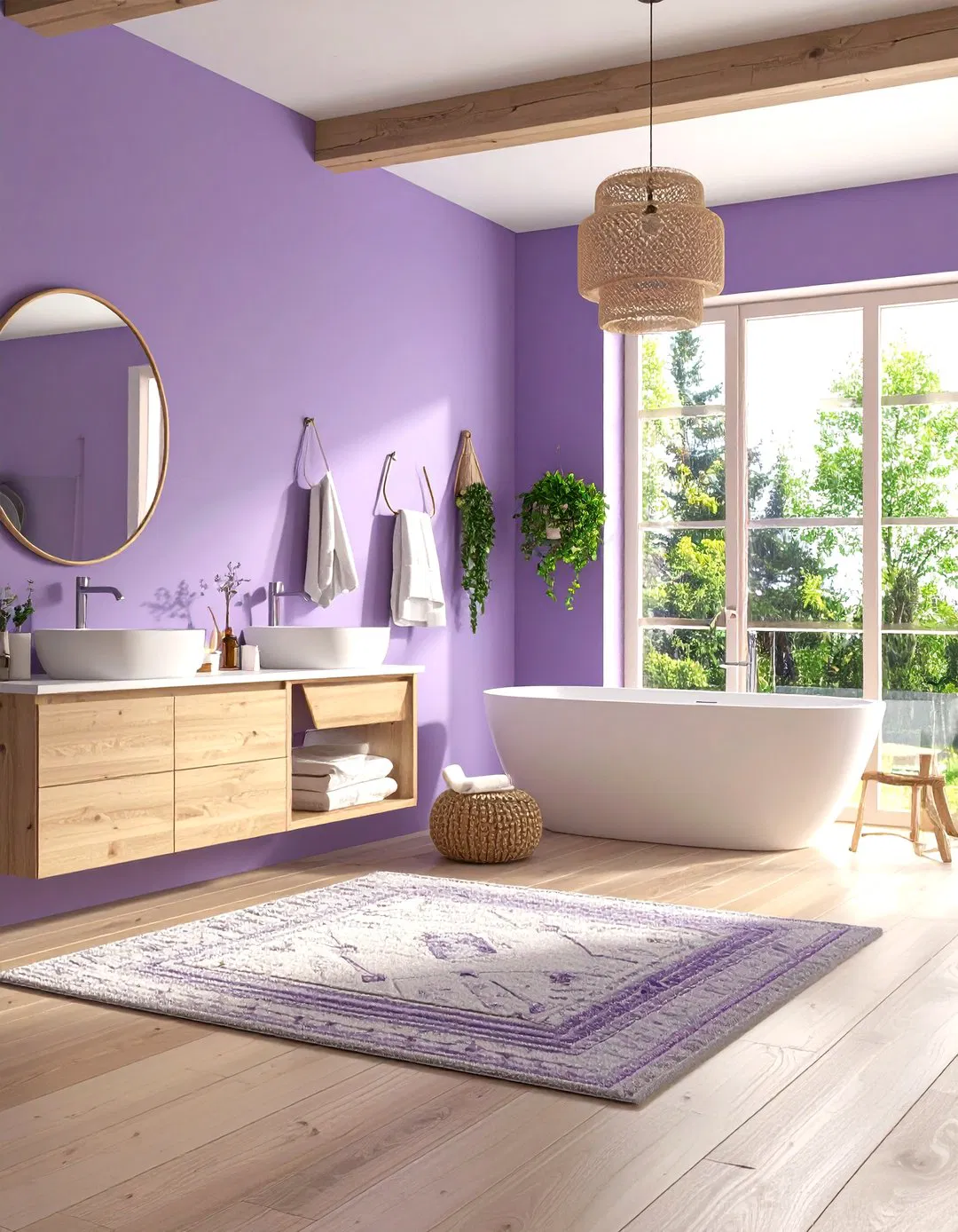 Scandinavian Purple - Purple Bathroom Ideas