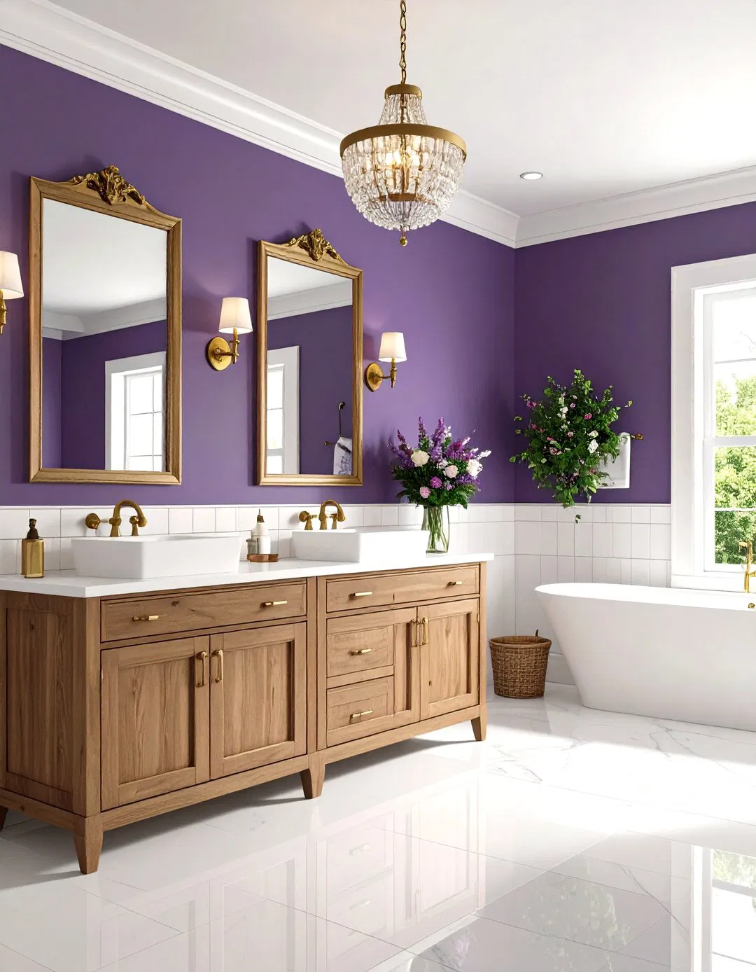 Timeless Plum - Purple Bathroom Ideas