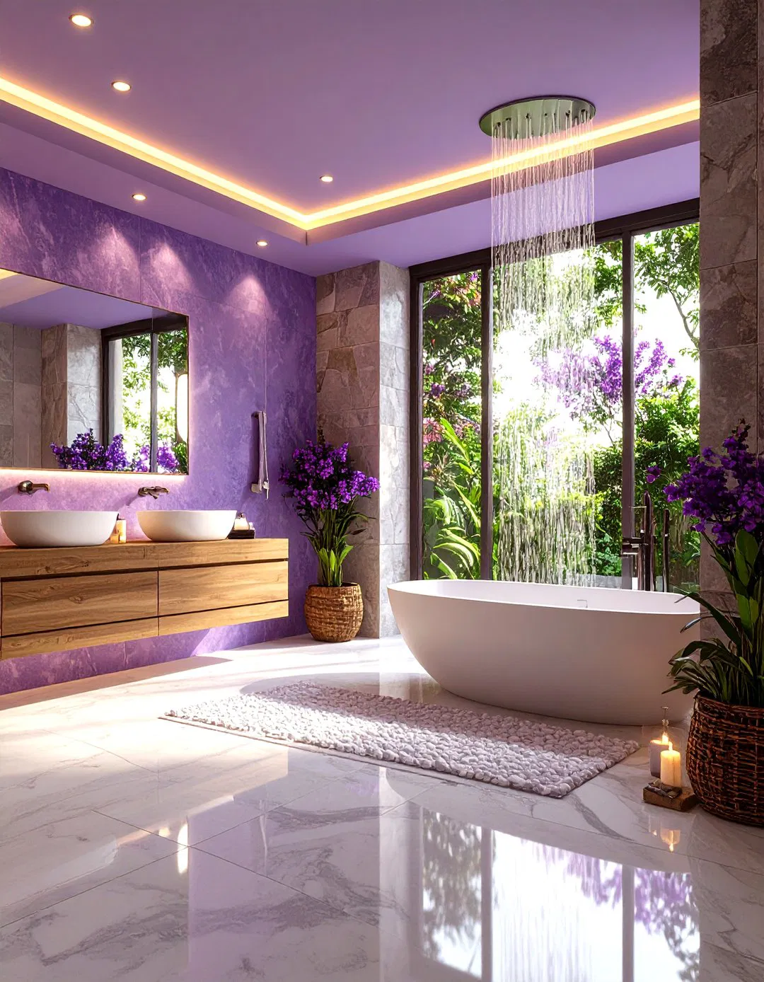 Lavender Spa Resort - Purple Bathroom Ideas