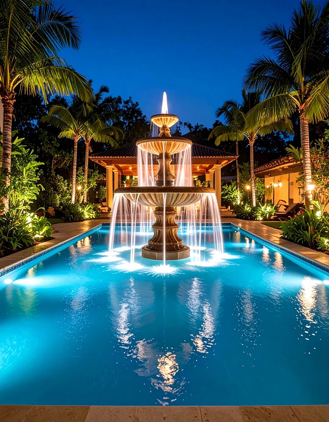 Pool Fountain Water Feature Lighting