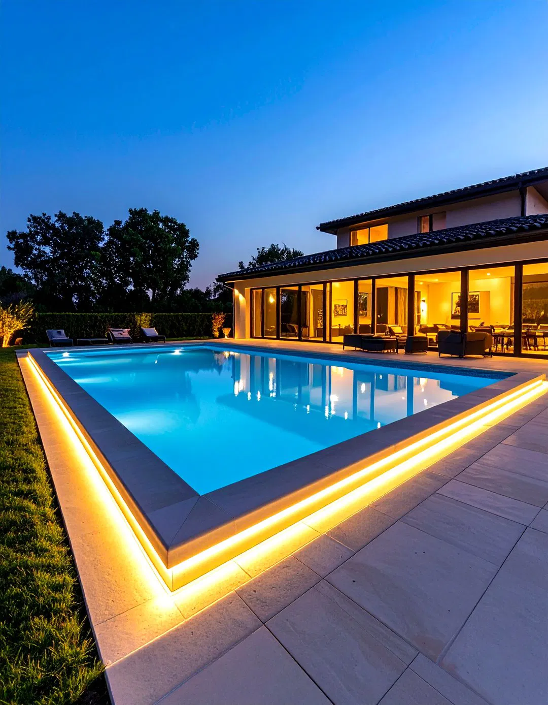Pool Coping Edge Strip Lighting