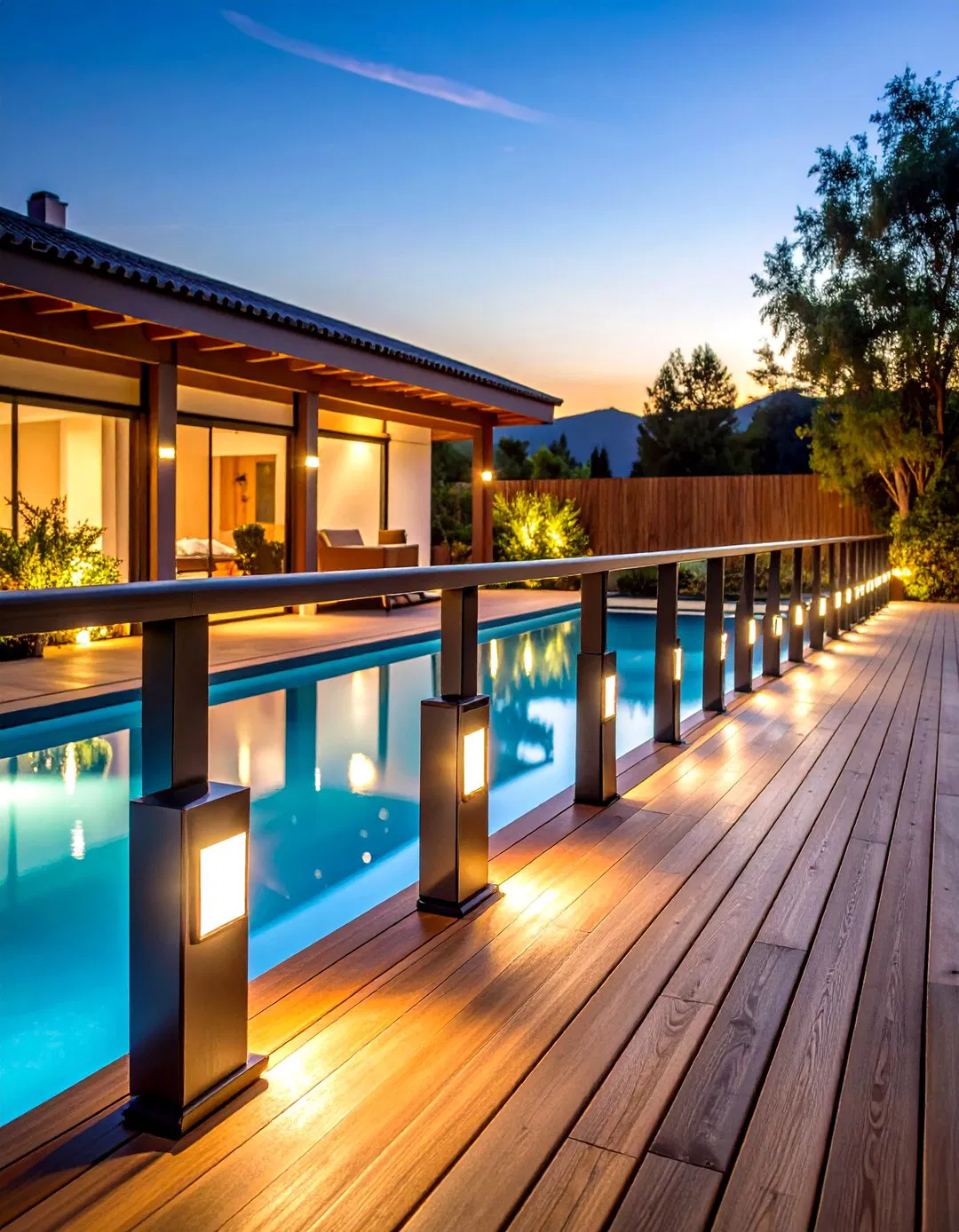 Solar Deck Rail Pool Lighting