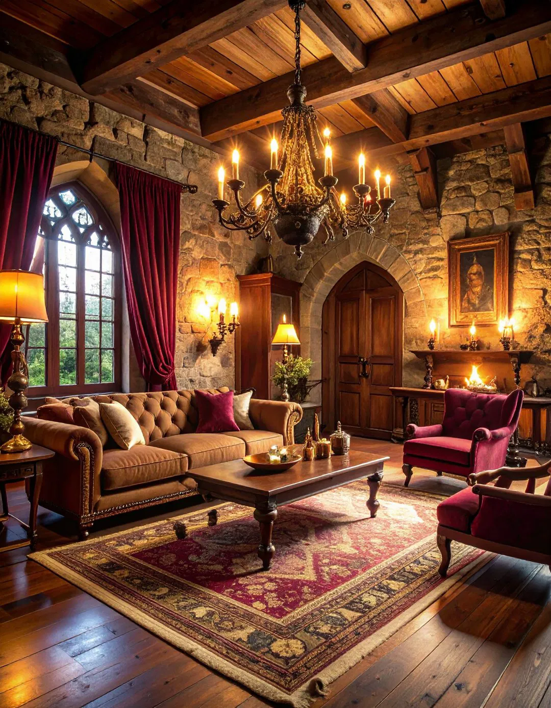 Medieval-Inspired Living Room