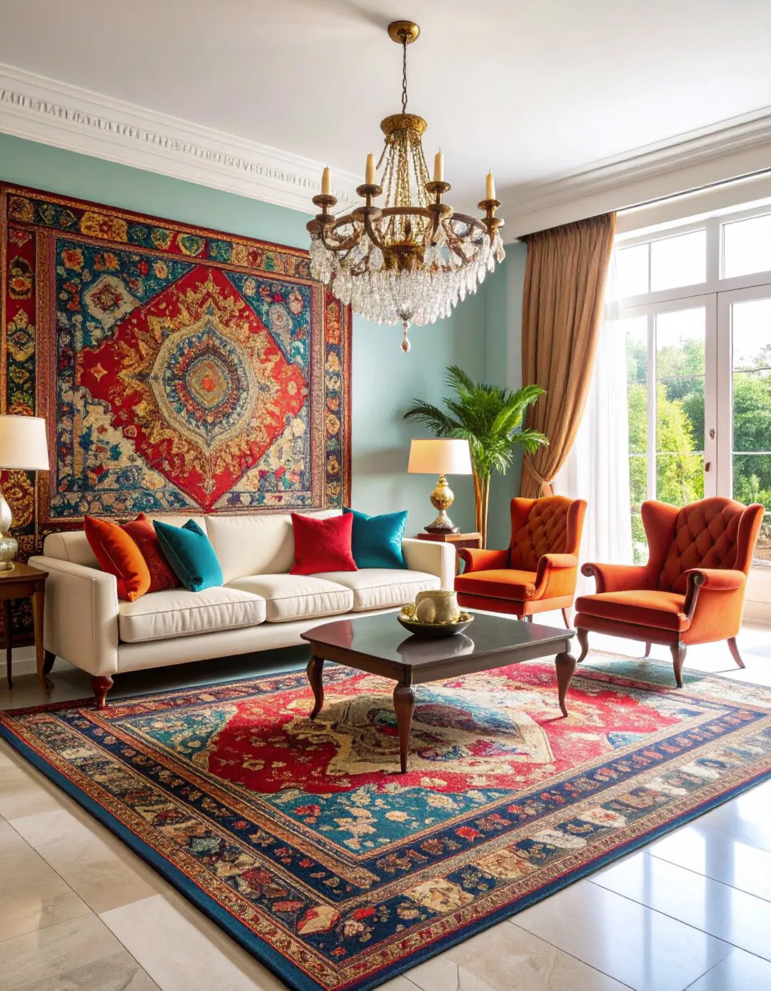 Eclectic Maximalist Living Room
