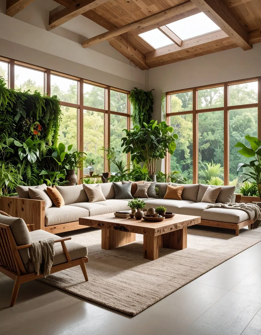 Biophilic Natural Elements Living Room