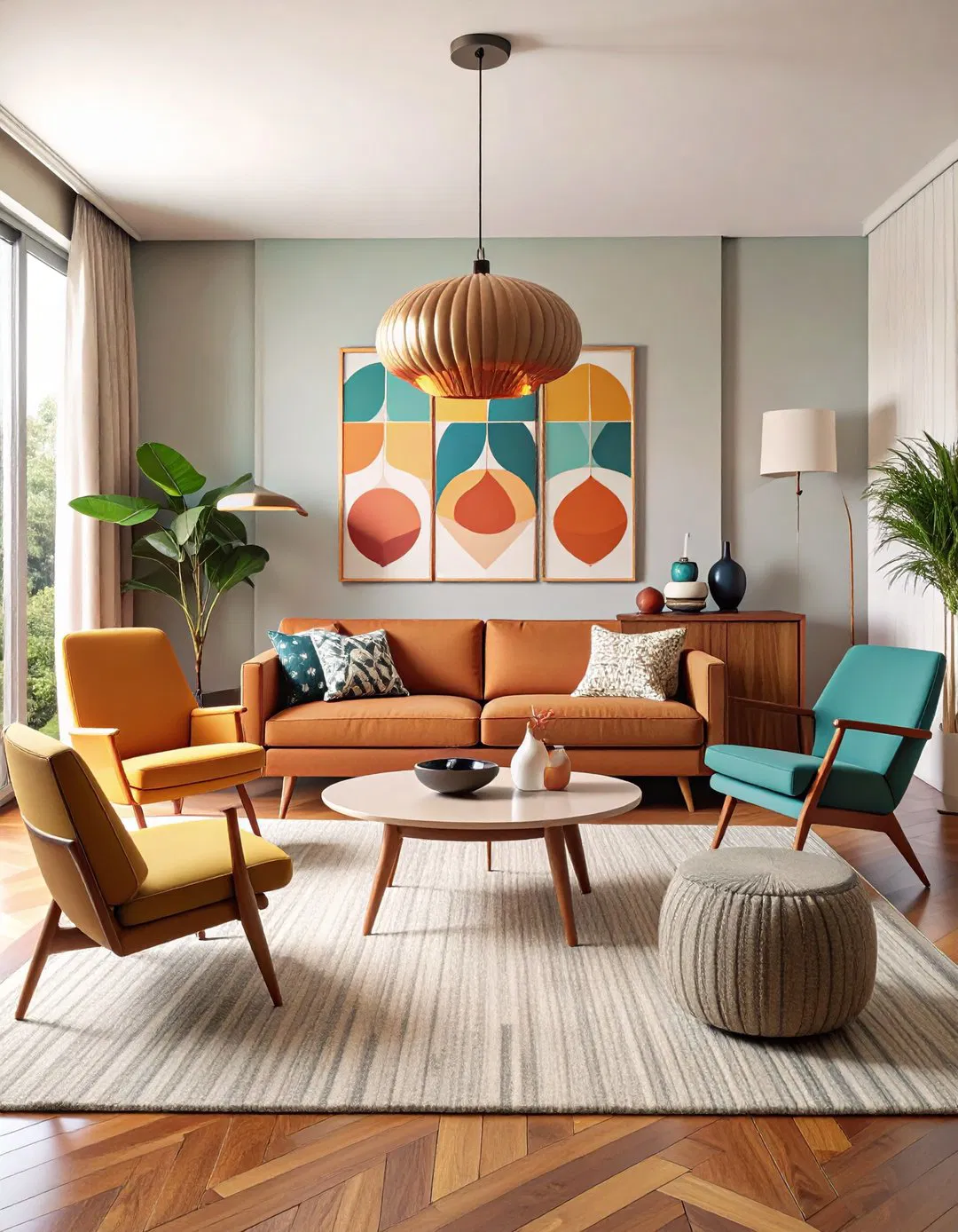 Vintage Mid-Century Modern Living Room