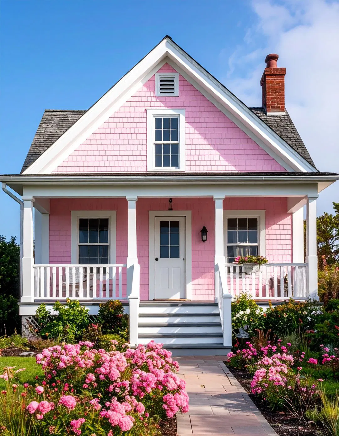 Coastal Shingle Style Pink Retreat