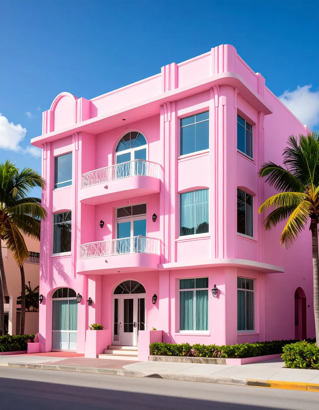 Art Deco Pink Miami Glamour
