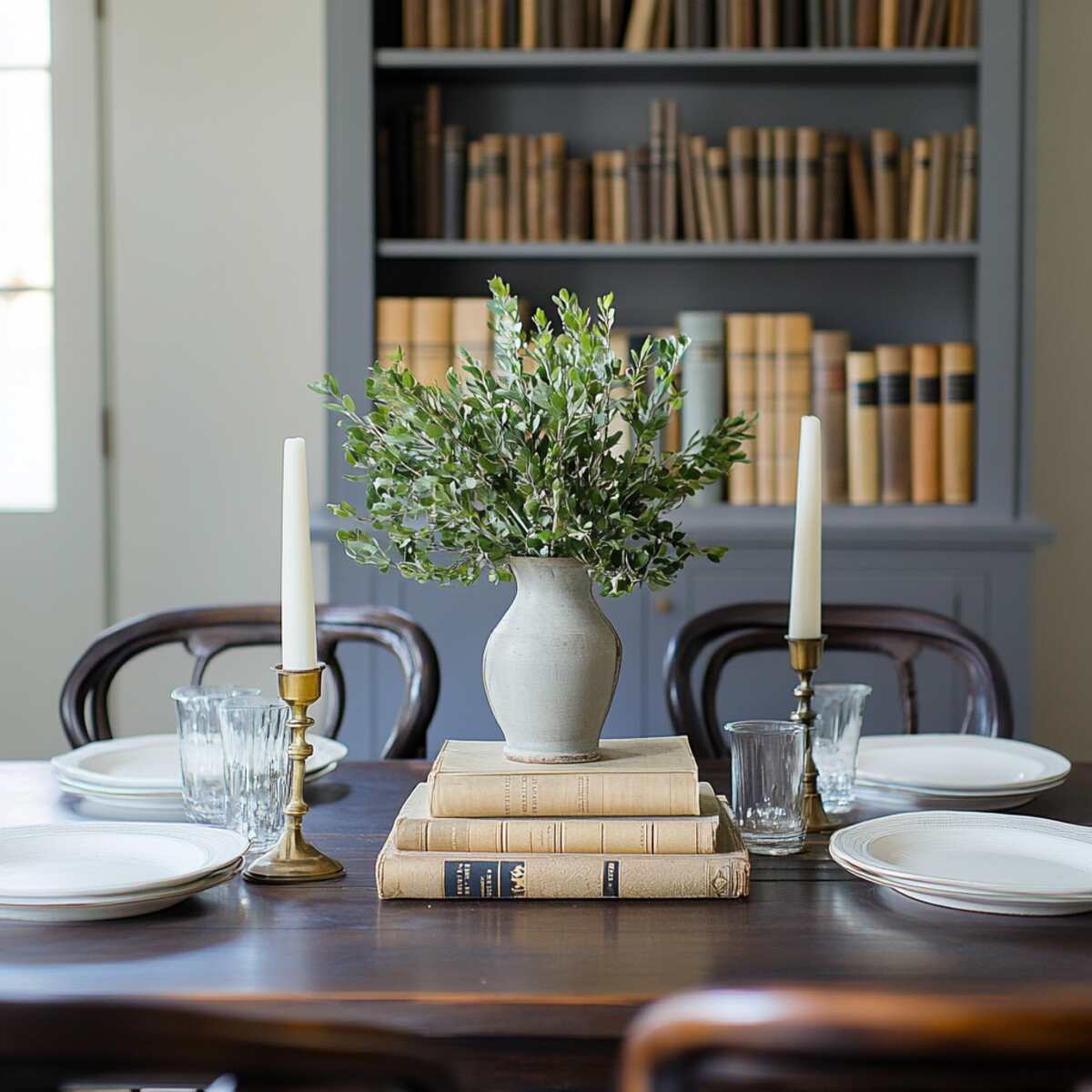 Layered books with a small decor piece