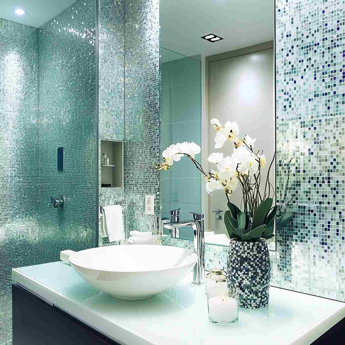 Mosaic tile mirror