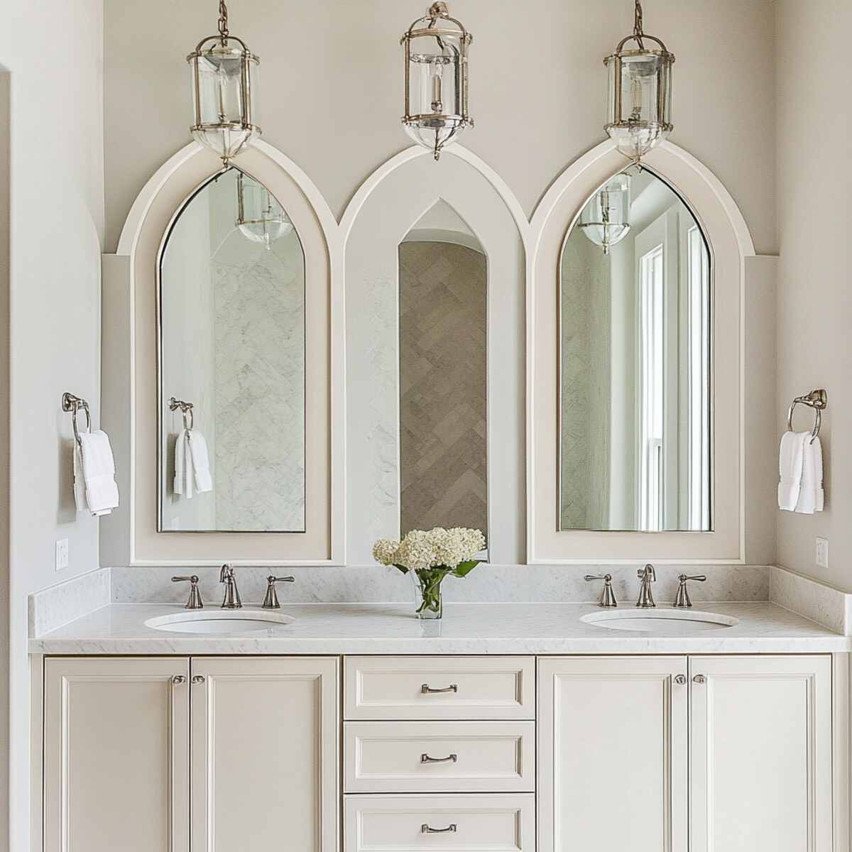 Double Layered Arched Mirror