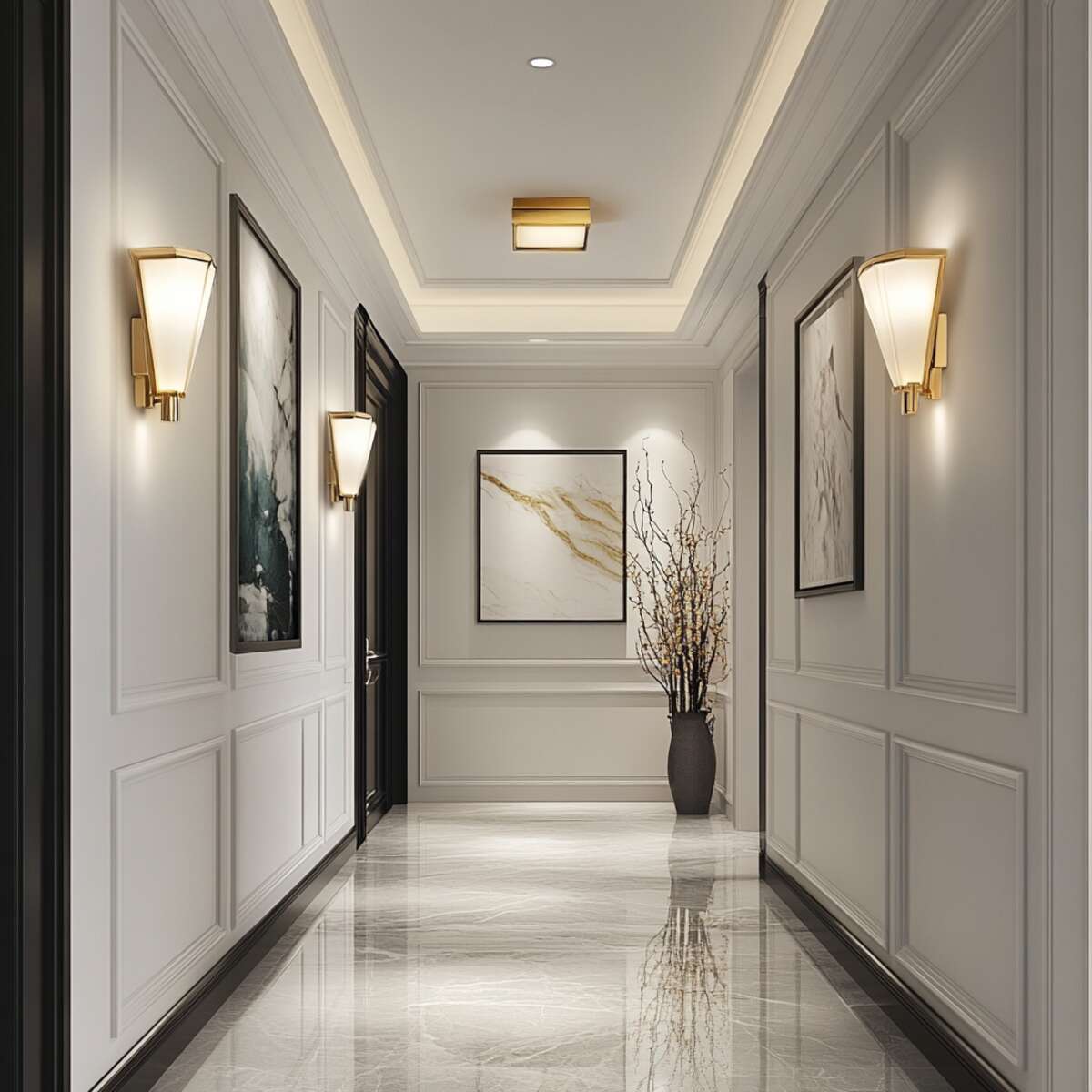 Modern Minimalist LED Sconces - Hallway Wall Sconces Ideas