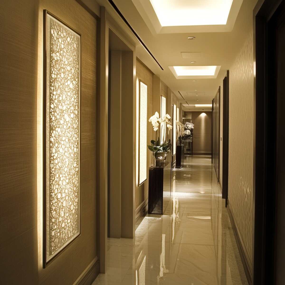 Acrylic Backlit Panel Sconces - Hallway Wall Sconces Ideas