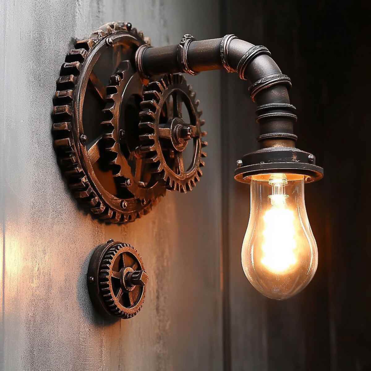 Steampunk Gear Wall Lights - Hallway Wall Sconces Ideas