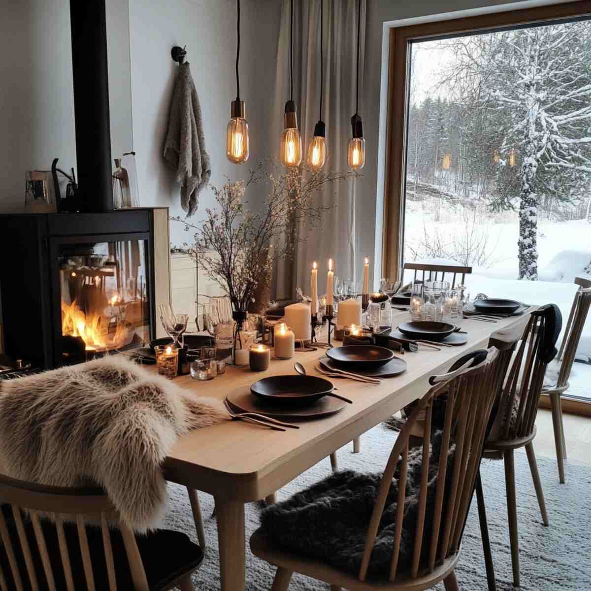 Hygge Soft Textiles - Scandinavian Dining Room Ideas