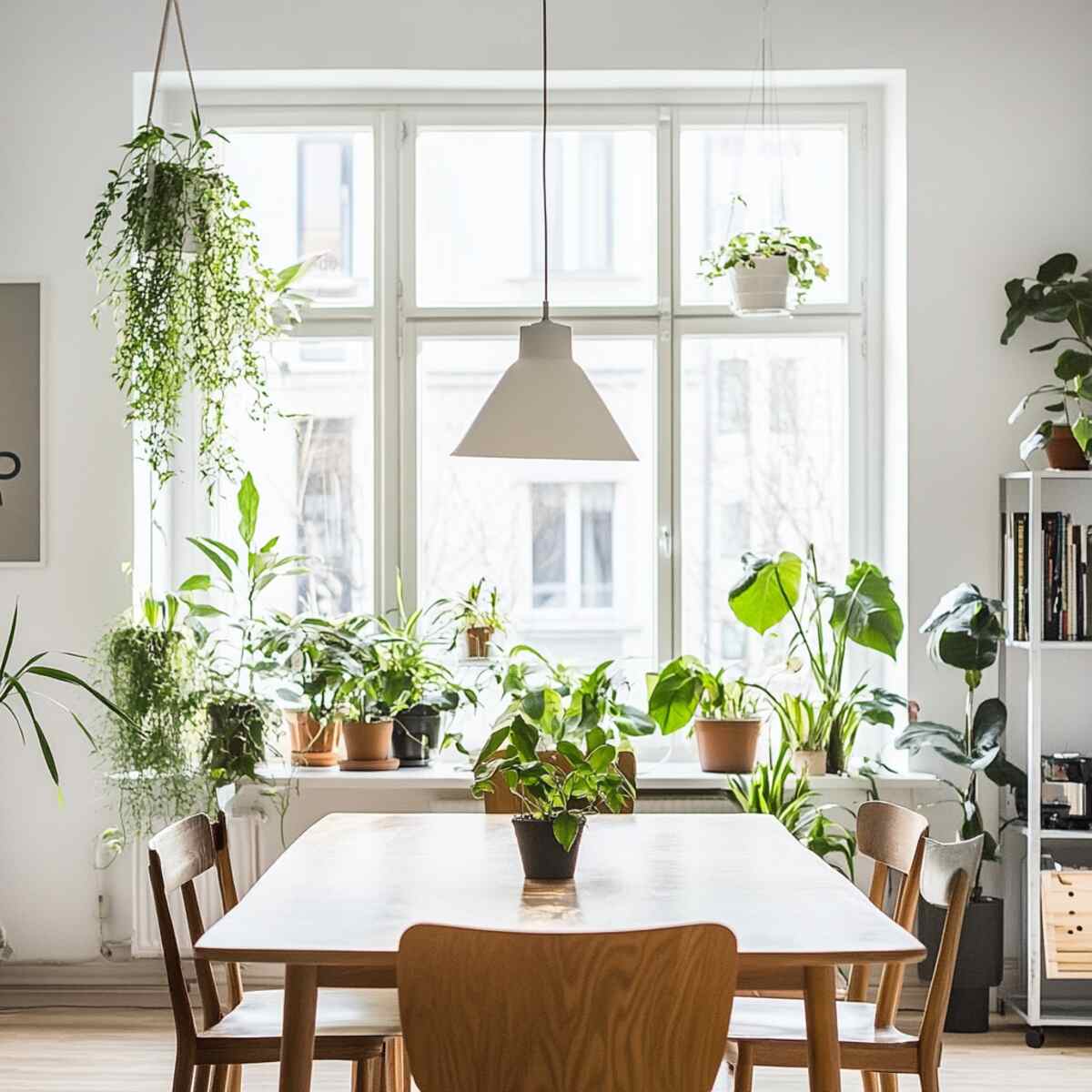 Indoor Plants and Greenery - Scandinavian Dining Room Ideas