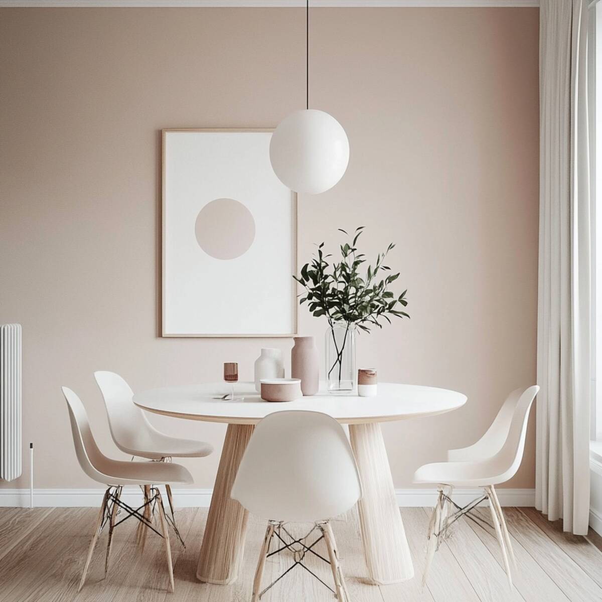 Muted Pastel Accents - Scandinavian Dining Room Ideas