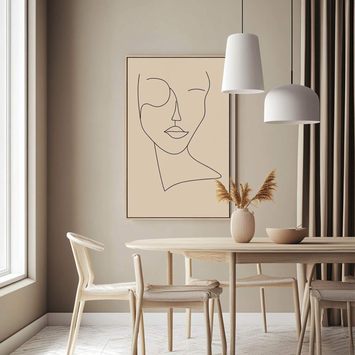 Minimal Wall Art and Prints - Scandinavian Dining Room Ideas